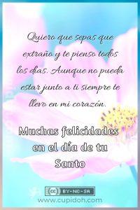 Felicidades en el día de tu santo